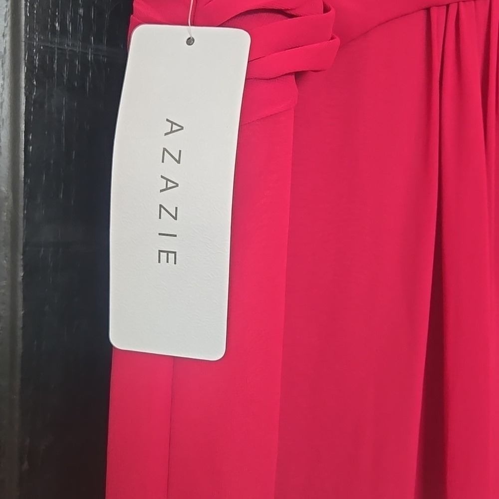 NWT Azazie Lawrence Burgundy Gown Size 6 - Picture 4 of 12